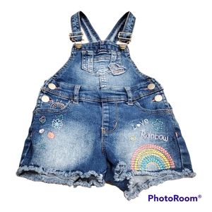Denim Embroider Overall Shorts 3T by Jordache